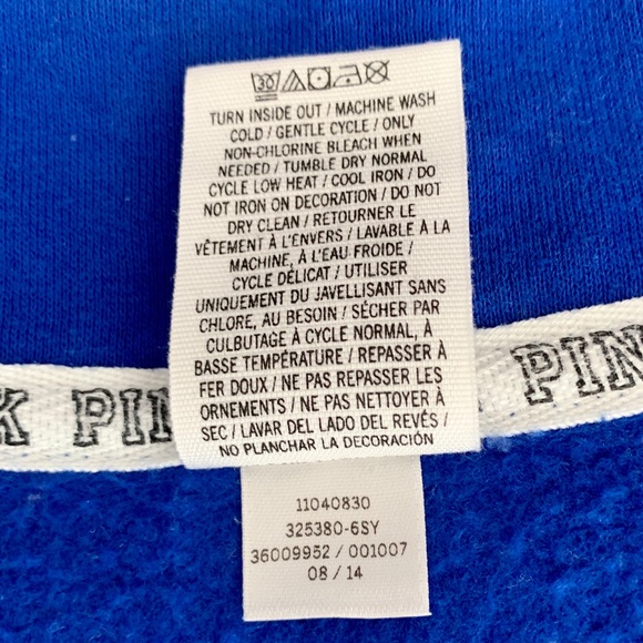 Broncos Half Zip Jacket with Sequin Lettered Back Pink by Victoria Secret size L - Picture 6 of 6